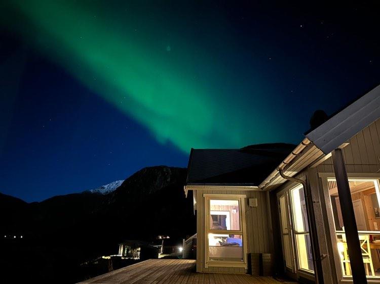 Northern lights over the cabin